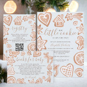 Poster Joli hiver Noël bienvenue baby shower biscuit