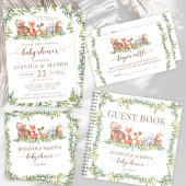 Assiettes En Carton Bois animaux forestiers Plaques en papier baby sho