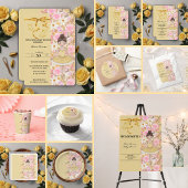 Invitation Baby shower de papillons Tutu Ballerina Jaune