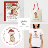 Étiquettes-cadeau Joyeux Noël mignonne Yorkshire Terrier Custom