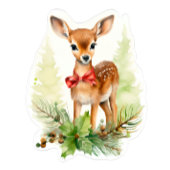 Carte Vintage Noël Reindeer