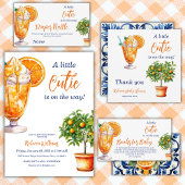 Serviette En Papier Baby shower d'été Little Cutie Orange Citrus