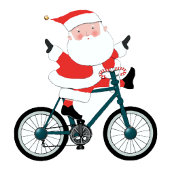 Fietsvakantie Fietser Kerst Kaarten