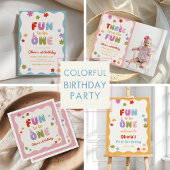 Invitation Trois fois plus de plaisir Daisy Anniversaire colo