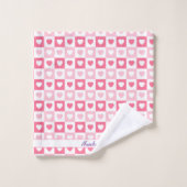 Collection d'amour du coeur rose moderne (Gant de toilette)
