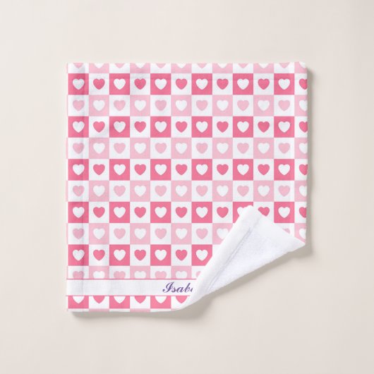 Collection d'amour du coeur rose moderne (Gant de toilette)