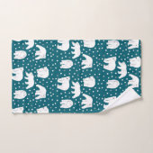 Collection d'animaux arctiques - Ours polaires  (Serviette à main)