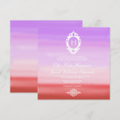 Collection d'aquarelle Sunset | FAIRE-PART DE MARI (Devant / Derrière)