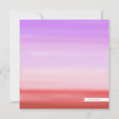 Collection d'aquarelle Sunset | FAIRE-PART DE MARI (Dos)