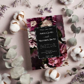 Dark and Moody Floral Rehearsal Dinner Invitation Save The Date