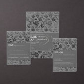Carte D'accompagnement Fleurs Gris foncé (Personnalisez la collection de ce créateur indépendant.)