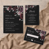 Menu Dark Moody Roses Wedding (Personnalisez la collection de ce créateur indépendant. )