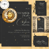 Invitation Dark Moody Victorian Stars Mariage