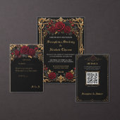 Carte de placement de mariage gothique élégant fon (Personnalisez la collection de ce créateur indépendant.)