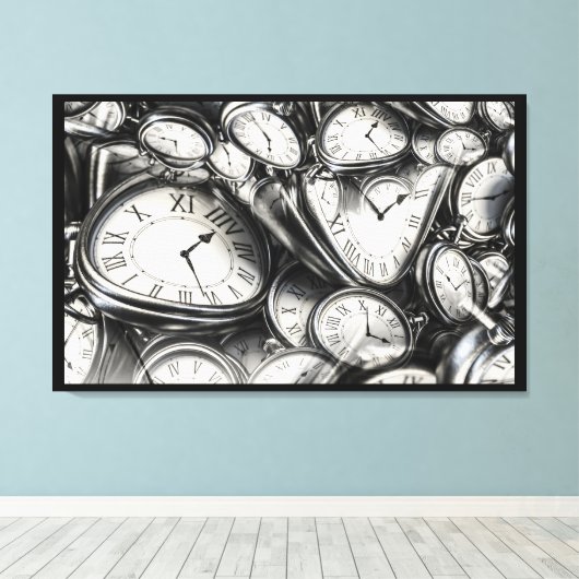 Collection D'Art Mur De Toile De Temps (Insitu (Plancher de Bois))