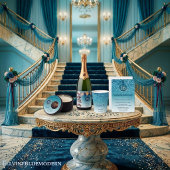 Save The Date Sweet 16 Parties scintillant bleue Turquoise, Chic