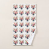 Collection de belles fleurs sauvages modernes de l (Serviette à main)