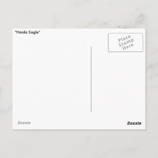COLLECTION DE CARTE POSTALE HAIDA EAGLE (Dos)
