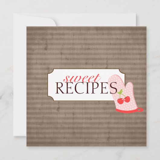 Collection de cartes de commerce de recettes sucré (Devant)