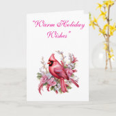 Collection de cartes de Noël rose élégant (Fleur jaune)