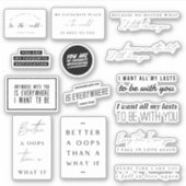 Collection de citations d'amour romantique Sticker (Devant)