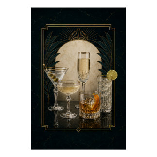 Collection de cocktails Signature Five Affiche Art