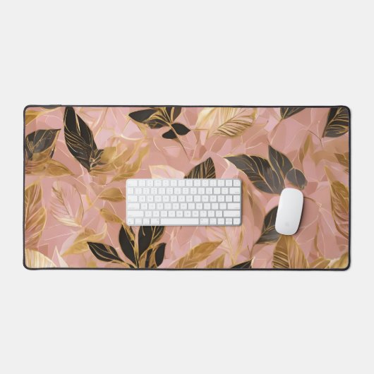 Collection de Feuilles Boho Populaire en or rose (Clavier et souris)