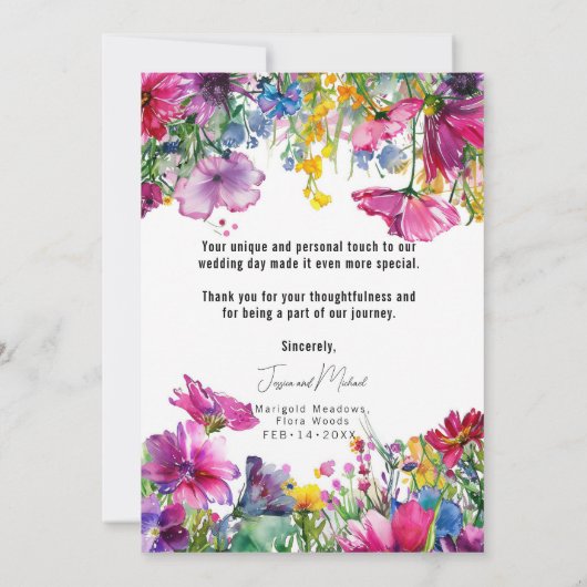 🌹 collection de fleurs de prairie 🌻 Merci (Dos)