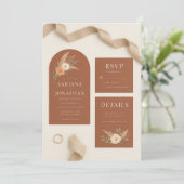 Collection de jeux de Faire-part de mariage rose | (Debout devant)