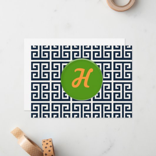 Collection de langue grecque - Carte pour notes (Devant/Arrière en situation)