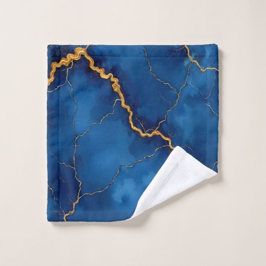 Collection de marbre Royal Blue Gold (Gant de toilette)