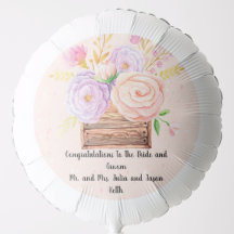 Collection de mariage floral pêche Ballons Rustiqu