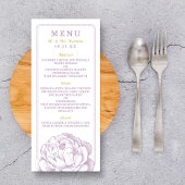 Collection de Mariages floraux de Peony - Menu