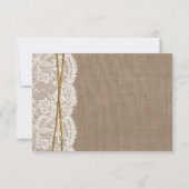 Collection de Mariages Rustic Twine Bow - RSVP (Dos)