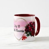 Collection de Mug Rose personnalisable (Devant droit)