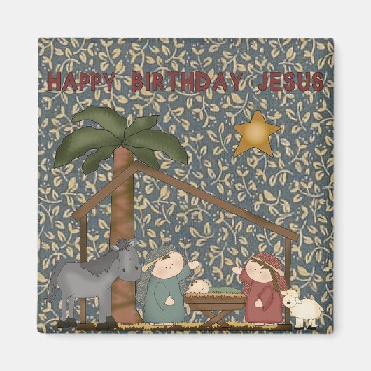 Collection de Noël Nativité Bébé Jésus Magnet (Devant)