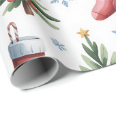 Collection de papier cadeau de Noël festif (Coin rond)