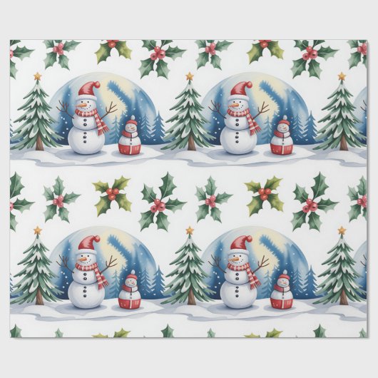 Collection de papier cadeau de Noël festif (Plat)