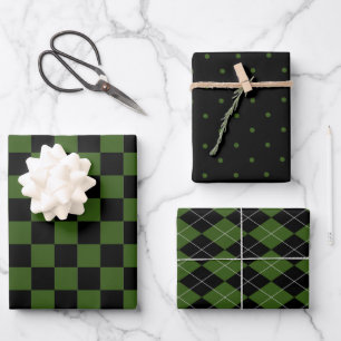 Collection de papier cadeau noir et vert HAMbyWG