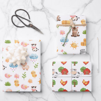 Collection de papier d'enveloppement pour animaux