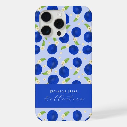 Collection de prunes botaniques bleues (Verso)