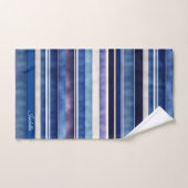 Collection de rayures de bateaux bleus de la Marin (Serviette à main)