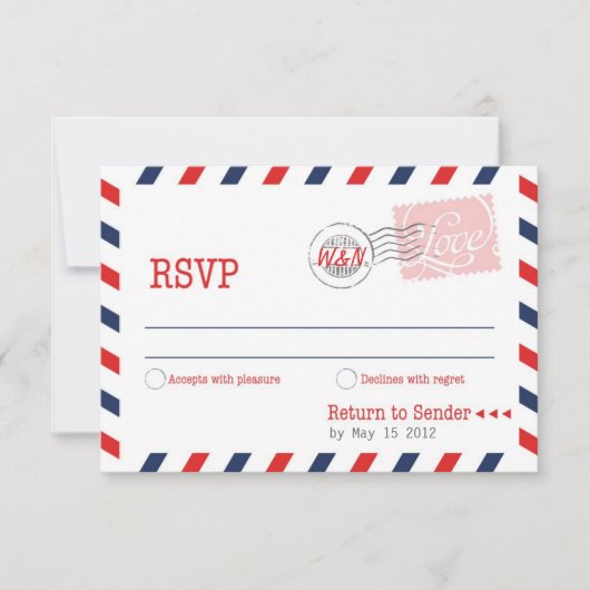Collection de service postal Red RSVP (Devant)