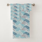 Collection de serviettes Sea Breeze Blue Wave (En situation)