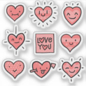 Collection De Stickers Coeur D'Amour (Devant)
