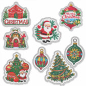 Collection de stickers de Noël festive (Devant)