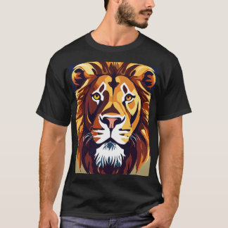 "Collection de T-shirts de Lion géométrique royal"