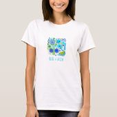Collection de t-shirts illustrés bleu et vert (Devant)