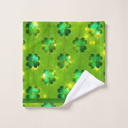 Collection de trèfle de la Saint Patrick populaire (Gant de toilette)