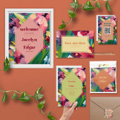 Invitation Art Déco Super peinture à l'huile Mariage